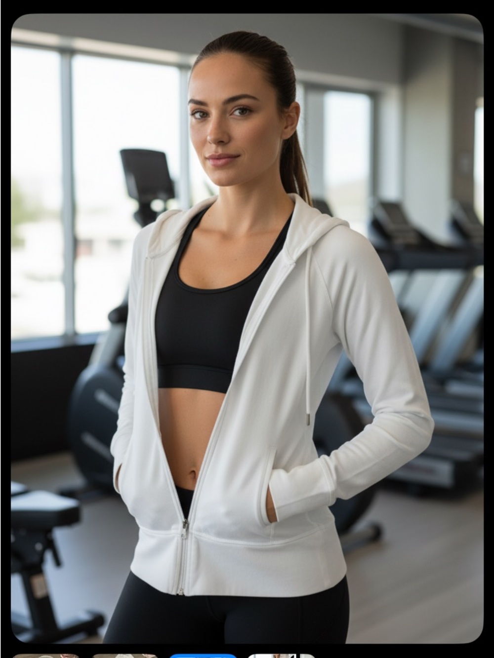 Denver Hayes White Performance Hoodie Jacket